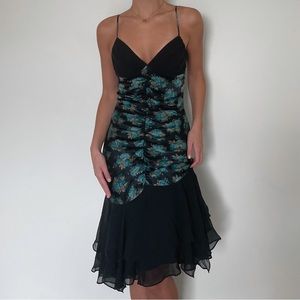 100% Silk Betsey Johnson Vintage 90s Floral Dress